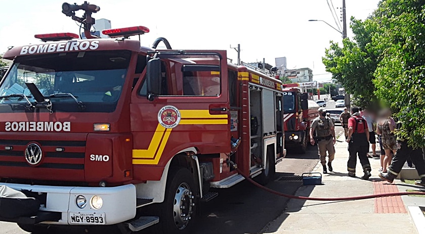 Princípio de incêndio é registrado no centro
