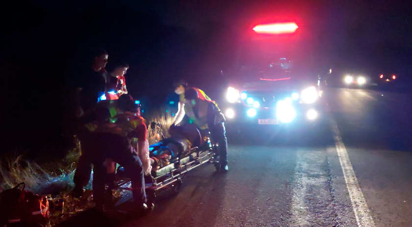 Homem fica ferido ao cair de moto na BR-282, entre SMO e Paraíso