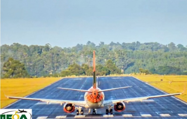 Câmera inédita revela ângulo exclusivo e mostra tudo o que acontece na pista de aeroporto de Chapecó