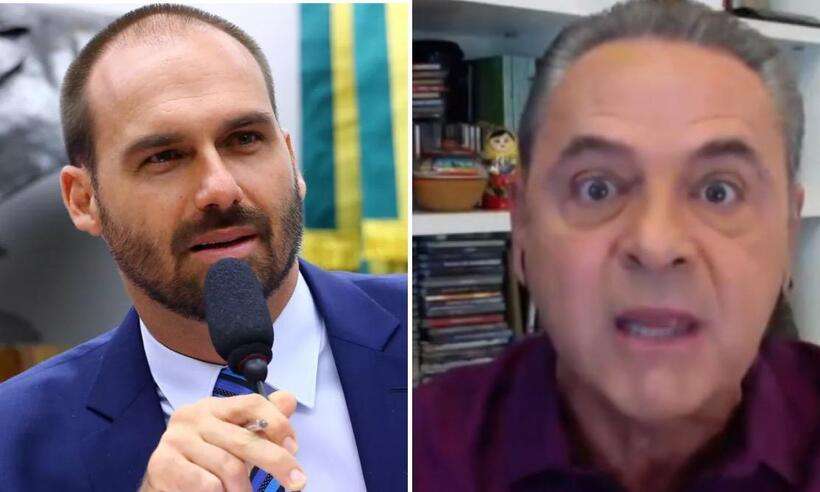 Eduardo Bolsonaro ironiza protesto de Luis Roberto: 'Ficou bravinho'
