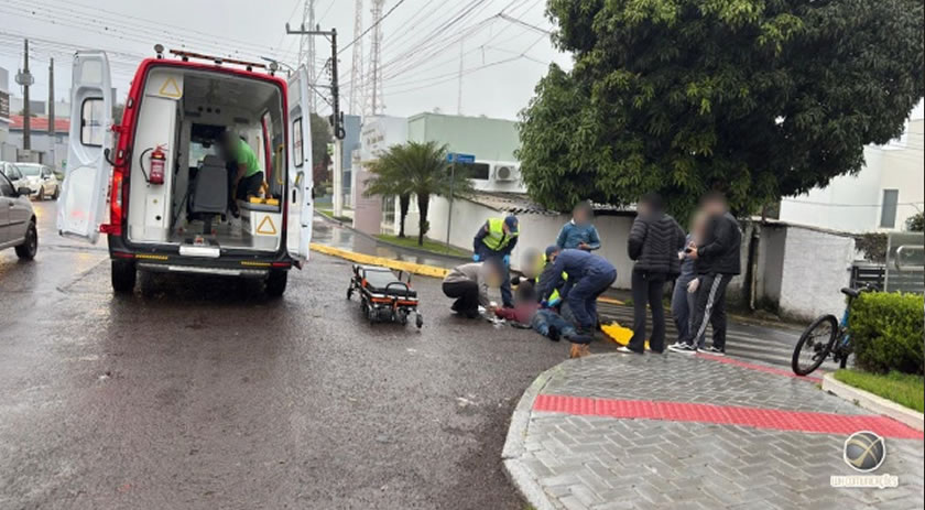 Ciclista sofre queda grave e entra em parada cardiorrespiratória no centro
