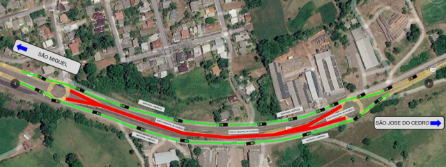 Obras na BR-163 alteram trânsito em Guaraciaba pelos próximos 30 dias