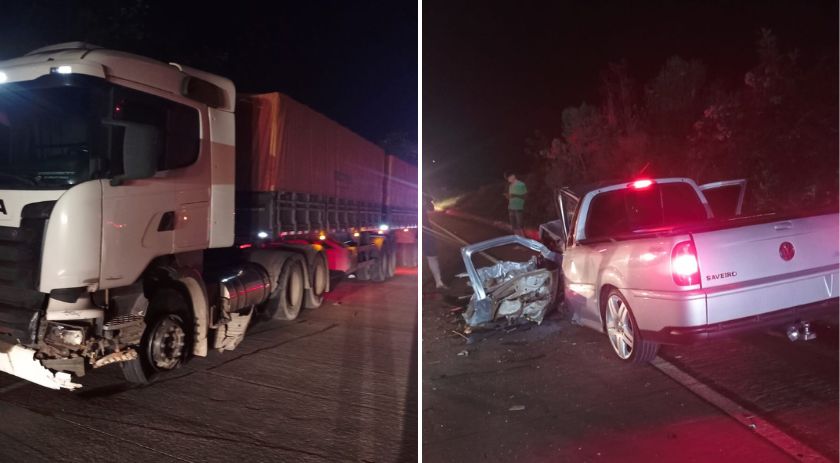 Colisão frontal é registrada  em Guarujá do Sul