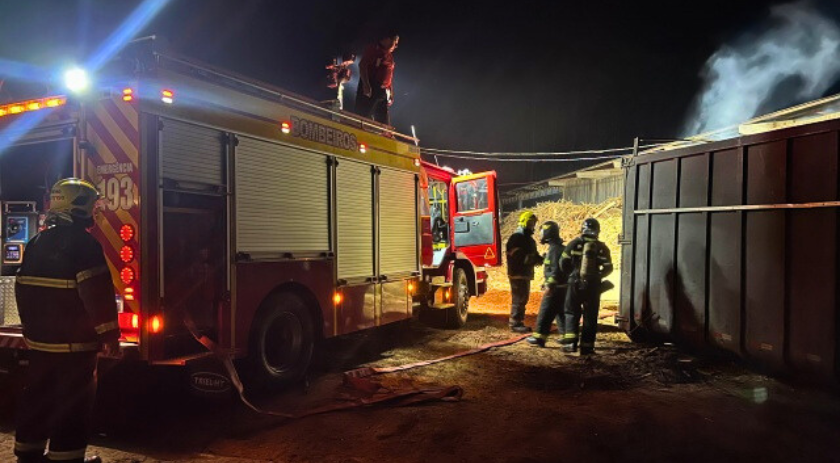 Princípio de incêndio atinge madeireira