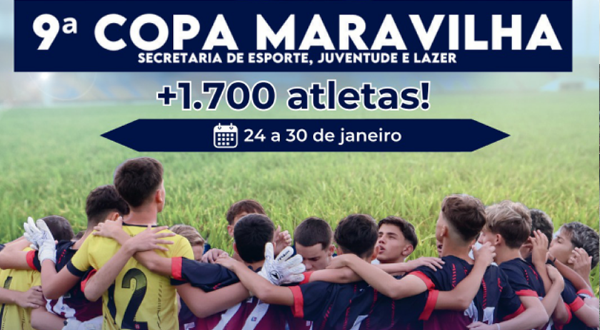 9ª Copa Maravilha inicia dia 24 de janeiro com expectativa de reunir 1.700 participantes