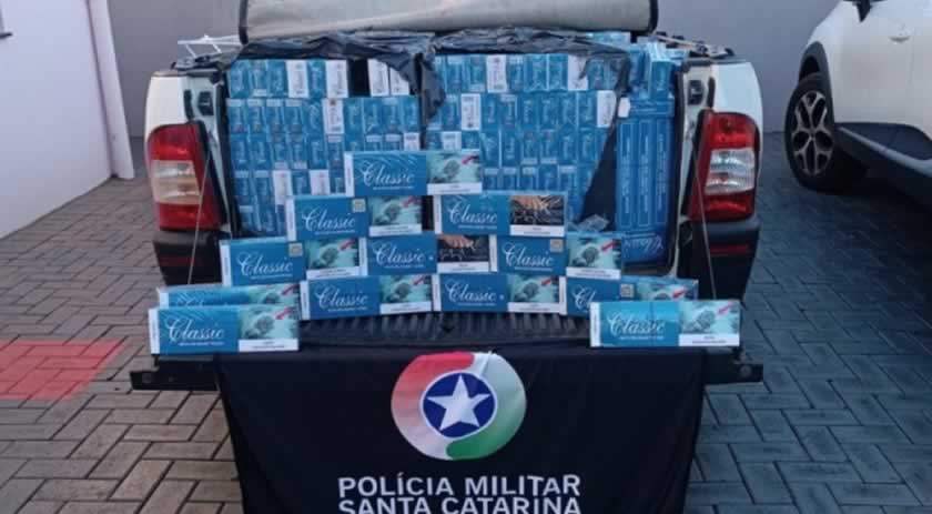 Polícia apreende 20 mil maços de cigarros contrabandeados em SC