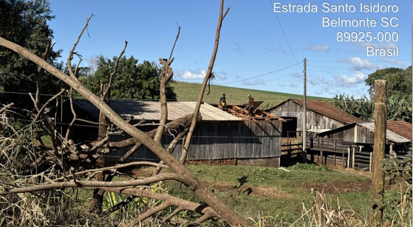 Município decreta situação de emergência após vendaval