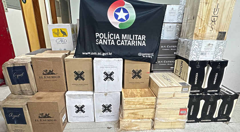 Homem é preso por descaminho com mais de 100 caixas de vinho