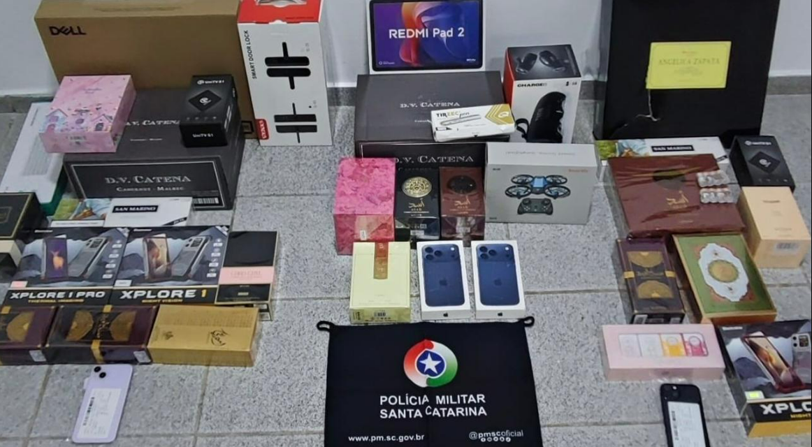 PM apreende cerca de 45 mercadorias do Paraguai em ocorrência de descaminho