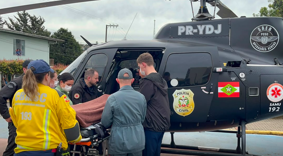 SAER-Fron realiza transferência aeromédica de homem com suspeita de AVC