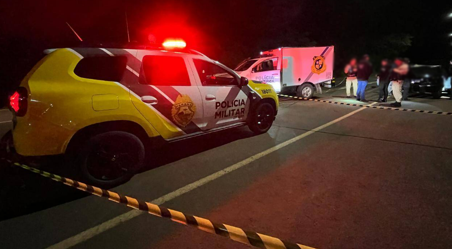 Pai e filho são mortos a tiros enquanto estavam em veículo na PR-473
