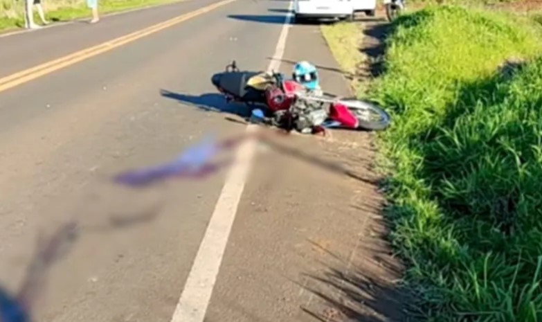 Motociclista tem perna amputada após colisão com carro na PR-158 entre Coronel Vivida e Chopinzinho