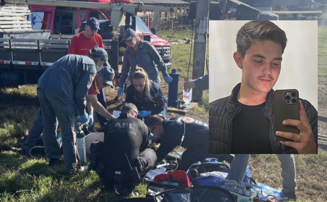 Atualização: jovem vítima de choque elétrico é identificado no Oeste de SC