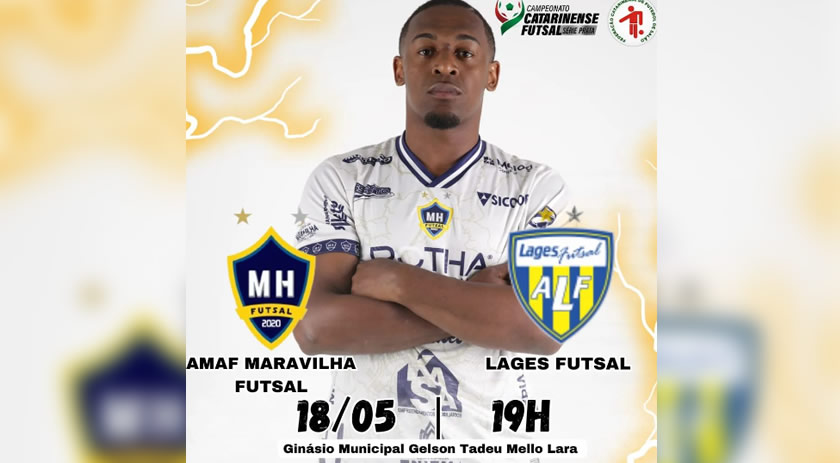 Maravilha Futsal enfrenta Lages Futsal neste sábado