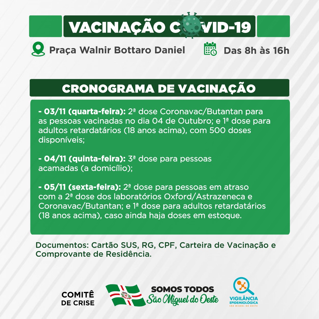Retardatários terão nova chance para se vacinar na próxima semana