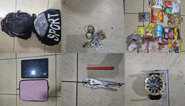 PM prende homem com mochilas contendo objetos furtados