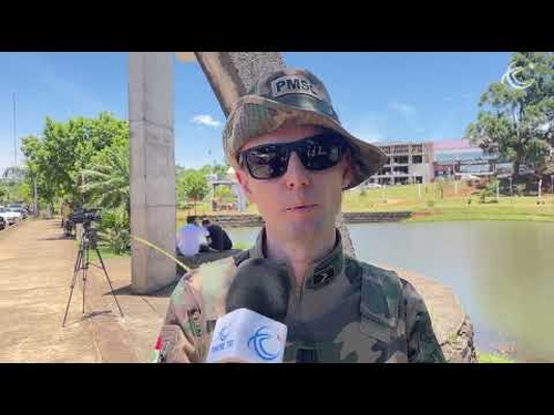 Dionísio Cerqueira - Buscas seguem a fim de capturar jacaré que foi solto por argentino em lago na fronteira com o Brasil